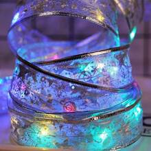 20/50/100LED Christmas Ribbon With Lights Battery Powered Indoor String Lights Xmas Tree Accessories Decoration Christmas Decor For Home New Year Gifts(Not Included Battery) - Christmas Ribbon Light String - View 8
