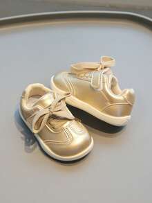 Baby Soft Sole Walking Shoes, Hook-And-Loop Toddler Sneakers For Spring And Autumn - Gold - View 2