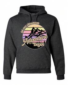 Let Our Classroom Adventure Begin. Light-Colored Unisex Hoodie, Large Size, Suitable For Slightly Insecure People. - White - View 5