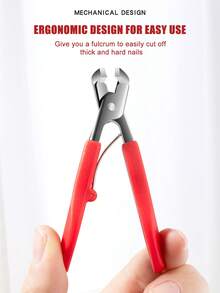 1pc Stainless Steel Large Head Angled Nail Clipper, Heavy Duty Toenail Clipper For Thick Nails - Multicolor - View 6