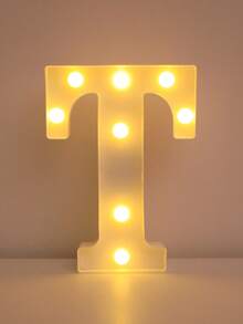 1pc 21cm White Luminous Letter Light, LED Letter Lamp,Light Up Alphabet Letters, Battery Operated DIY Spelling Letter Lights For Celebration, Indoor Room Decoration, Wedding Proposal Decoration, Birthday Party Decoration Letter Light Board - White - View 19