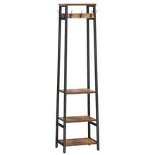 Coat Rack Freestanding With And 7 Hooks - Rustic Brown and Black - View 7