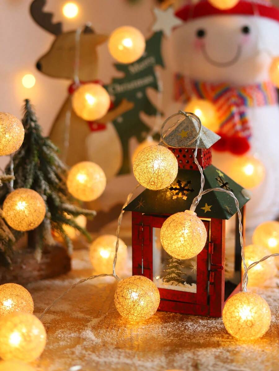 1 buah Lampu Hias Bola Natal untuk Dekorasi Rumah, Lampu Hias Bola untuk Dekorasi Meja dan Ruangan Dalam, Lampu Peri LED untuk Dekorasi Dinding Ruangan, Lampu Hias LED untuk Dekorasi Pesta Ulang Tahun dan Festival, Lampu Bola LED Dekoratif, Lampu Dekorasi Natal