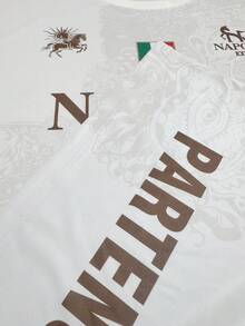 Men's Naples Football Jersey T-Shirt, Italian Naples Inspired Top, Suitable For Matches, Street, Parties And Daily Wear, Perfect For Men, Fans, Great Gift - White - View 9