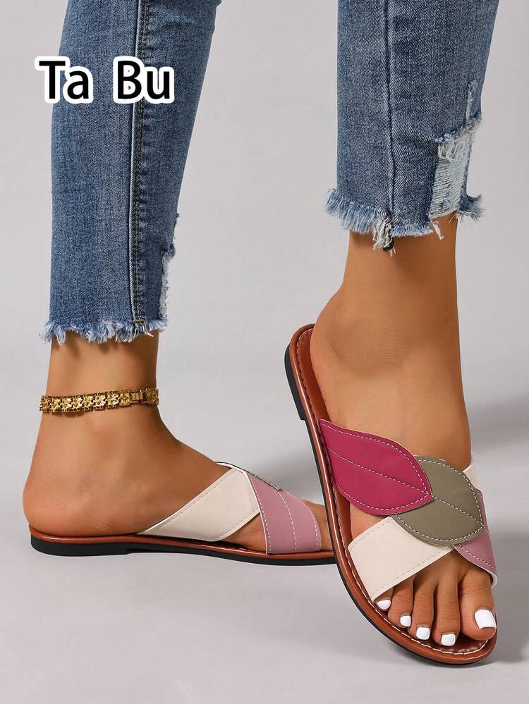 Summer New Leaf Design Women's Flat Sandals, Casual Versatile Outdoor Beach Slip-On, Ultra Lightweight Breathable Comfortable - Green - View 6