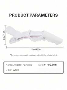 12/6/2pcs Professional Crocodile Clip Hair Clips, Hair Straightening, Cutting And Dyeing Tools, Suitable For Salon, Home Use And DIY Hairstyles - White - View 5