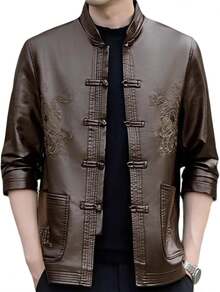 Men Asian Wear - Brown - View 5