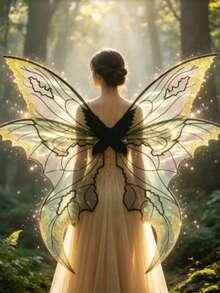 Adult Fairy Angel Wings With Colorful Butterfly Wings, Perfect For Halloween Cosplay, Theme Parties And Stage Performances - Multicolor - View 1