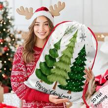 2pcs Christmas Theme Oversized Gift Bags, Christmas Tree & Snowflake Pattern Print, Can Be Used As Christmas Gift Bags, Decorative Props, Yard Storage Bags, Create Christmas Atmosphere, Perfect For Holiday Gift Bags, Wedding Packaging, Birthday Party Gift Bags, Etc. - Multicolor - View 4