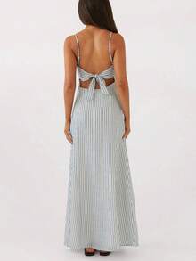 Women Long Dresses - Sky Blue - View 5