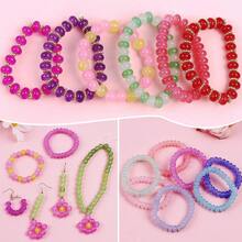 1200pcs Manik-Manik Rondelle 24 Warna untuk Pembuatan Perhiasan, 2 Kotak Manik-Manik Kaca Abacus Kristal 5x8mm untuk Gelang, Perlengkapan Pembuatan Gelang untuk Kerajinan DIY dan Hadiah - A - View 5