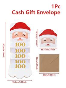 Christmas Cash Gift Storage Bag, Surprise Cash Envelope, Suitable For Men And Women, Christmas Gift Card, Christmas Cash Storage Bag - Christmas B - View 5