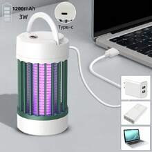 GERTZY 1pc New Portable Home Electric Mosquito Trap, Quiet Indoor Mosquito Killer, Dual Power Supply (USB Plug-In Or USB Rechargeable, Includes 800mAh Battery), Cylindrical Design, Efficient Pest Control - Multicolor - View 10