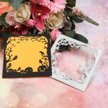 1pc Halloween Border Metal Cutting Die, Suitable For DIY Scrapbooking Templates, Handmade Greeting Card Tools And Holiday Home Decor Making - Halloween - View 3