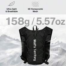 Running Vest Backpack, Hydration Vest, Running Backpack, 5L Capacity Backpack, Front Pocket For Phone, Running Hydration Vest (Backpack Only) - Black - View 7