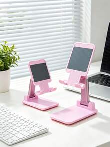 1pc Multi-Function Adjustable Angle Desktop Phone Stand, Stable Non-Slip Base, Hands-Free, Suitable For Watching Movies, Browsing Videos, Live Streaming, Online Classes, Lightweight And Portable, Home, Dorm, Office, Compatible With Multiple Phone Models, Practical Slouchy Phone Support Stand - Support - View 4