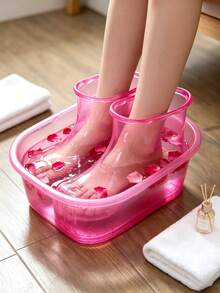3/2/1pc Foot Bath Box, Heated Massage, Portable Foot Soaking Tub, Relieve Foot Fatigue - Pink - View 5
