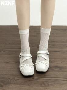NZNF Premium Flat German Training Shoes For Women, New Autumn Versatile Sports Sneakers To Match Skirts - White - View 2