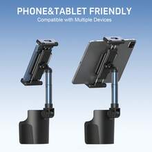 xnyocn Universal Tablet And Phone Car Mount - Aluminum Alloy Base, Supports 360° Rotation, Height Adjustment And Cup Holder - Sturdy And Hands-Free Navigation Mount - Multi-Functional Design Suitable For All Car Scenarios - View 9
