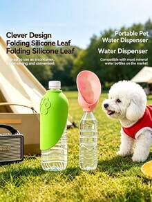 Portable Pet Water Adapter, Random Handmade Bracelet, Leakproof Foldable Leaf Cap With Twist-Lock, For Hikers And Runners, Fits Standard Water Bottles, Quick-Release Design, Dishwasher - Use On Long Walks, Jogging, Or Road Trips - Multicolor - View 5