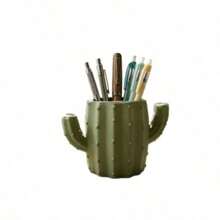 Ins Style Cactus Pen Holder, Fashionable & Cute Multifunctional Storage Box For Students And Office Desks, Keeps Desktop Organized - Multicolor - View 2