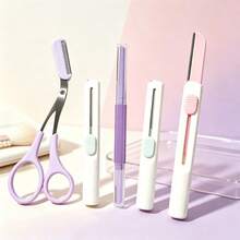 Comes With Eyebrow Scissors With Comb, Retractable Eyebrow Razors And Double‑Ended , Meet Your Different Facial Trimming Needs. - Upgraded Version - View 9