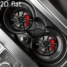 2Dflat 2pcs/Set Wheel Rim Cup Holder, Racing Style, Anti-Slip Foot Pad, Fashion Design, Suitable For Cars And Other Places, Fit For Coffee, Tea, Wine And Various Drinks, Perfect Gift For Parties And Holiday Events - A - View 10
