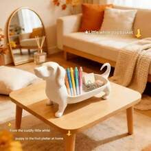 1 khay trang sức tối giản hình chó Dachshund, giá lưu trữ nhẫn và đồng hồ bàn trang điểm, móc treo chìa khóa lối vào, khay sắp xếp điện thoại và kính cận đầu giường, khay đa năng đựng đồ cá nhân, trang trí bàn làm việc, quà tân gia sáng tạo - Nhiều màu - Xem 2
