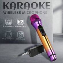 LMBGM W-4XC Wireless Rechargeable Microphone, Suitable For Home, KTV, Outdoor Portable Singing Performance, Handheld Microphone System - View 2