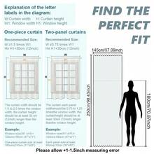 FLYINGCURTAINS Lightweight Semi Blackout Curtains With Tropical Rainforest Pattern Filter Curtains For Privacy Protection, Thin Gauze Curtains, Pole Bag Style Soft Curtains Suitable For Bedroom And Living Room Decoration - Grey - View 2