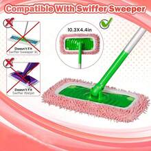 2/4/6pcs Wet Mop, Washable, Suitable For Wet Floors, Reusable, Microfiber Material, Suitable For Dry/Wet Floors - Multi-color - View 5