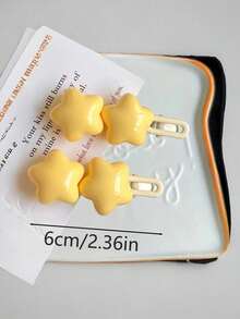6/4/2pcs Fluffy Star-Shaped Bangs Clip & Side Hair Clip Set, Cute Sweet Girl Style, Suitable For Daily Hairstyles, Makeup, Commuting, Vacation, School, Party, Holiday, Gift, Travel, Birthday - Multicolor - View 5