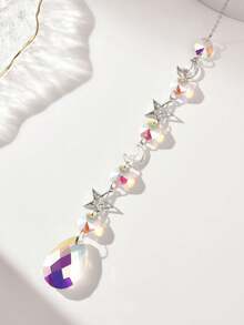 Butterfly Crystal Sun Catcher Window Hanging, Rainbow Prism Pendant With Star Charm, Bohemian Style Bedroom Living Room Home Decor - Multicolor - View 4