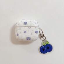 Elegant Fashion Striped Blueberry Floral With Pendant 4/Pro3 Earphone Protective Case Cover For 2nd/3rd Generation New Model - Multicolor - View 7