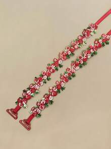Women's Plus Size Sweet Floral Embroidered Lace Decorated Adjustable Spaghetti Straps, Suitable For Various Occasions - Multicolor - View 11