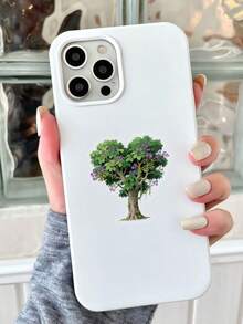 56/112pcs Realistic Tree PET Stickers, Transparent Forest Natural Fruit Tree Decals, Cute Nature Decorative Material, Suitable For Scrapbooking, Planner, Party Favors And Classroom DIY Art Crafts - Multicolor - View 2