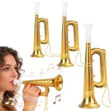 2pcs Loud Horns, Extra Large Cheerleading Horns, Lively Atmosphere Blowing Tools, Pet Interaction Training Musical Instruments, Stadium Party Horns - View 2
