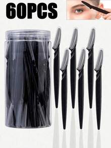 Juego de 30 piezas de cuchillas de afeitar para cejas multicolor, recortadora y cuchilla para cejas, herramienta raspadora exfoliante para la piel, recortadora para depilación corporal y juego de cuchillas para rostro y cejas, cuchillas con mango largo y cubierta protectora de precisión, herramientas de arreglo de cejas para mujeres, adecuado para uso diario o de viaje (Negro) - Modelo actualizado - Ver 13