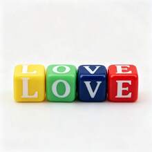 10mm Colorful English Letter Beads DIY Decorative Beads, Square Loose Beads For Necklace/Bracelet Accessories - Multicolor - View 6