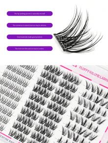 Glue-Free Mixed Style Large Capacity False Eyelashes, Cluster Style, Adjustable Density, Beginner-Friendly, Suitable For Commute And Date - View 8