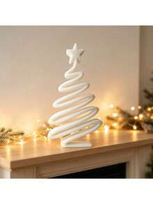 1pc 3D Printed Minimalist Christmas Tree Ornament | Modern Geometric Desktop Decor - Living Room, Entryway, Hallway, Dining Table Holiday Atmosphere Decoration / Versatile Home Style / Creative Christmas Gift - Multicolor - View 4