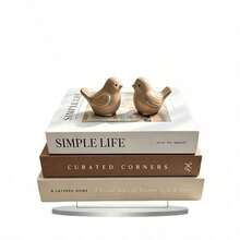 Aesthetic Decorative Books, Coffee Table Decor Books - Faux Decorative Books For Decoration - Home Desktop Decor - Bedside Table Decor - Home Bookshelf Decor - Brown and White - View 6