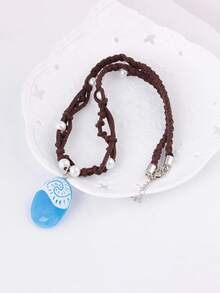 The Same Glow-In-The-Dark Pendant As The Unique Pearl-Braided Necklace, - View 4