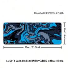 Alas Mouse Gaming Biru Ukuran Besar XXL Strata Liquid Desk Mat Alas Mouse Gaming Karet Anti Selip Alas Keyboard Komputer Alas Mouse Besar untuk Gamer, Alas Mouse Gaming Ukuran Besar, Cocok Sebagai Hadiah Ulang Tahun dan Liburan - View 11