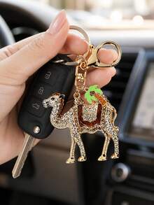 Móc khóa mặt dây chuyền lạc đà và cây dừa sáng tạo, móc khóa lạc đà đính đá rhinestone bóng loáng nhiều màu, thiết kế độc đáo, phụ kiện túi xách thời trang nhẹ nhàng, phù hợp cho túi và chìa khóa, mặt dây trang trí phong cách sa mạc Trung Đông, móc khóa ô tô, phù hợp dùng hàng ngày, hẹn hò, nghỉ dưỡng và du lịch, quà tặng hoàn hảo cho ngày tựu trường, Giáng Sinh, Halloween hoặc Lễ Phục Sinh, quà tặng lý tưởng cho người du lịch và những người yêu thích văn hóa Ả Rập - Nhiều màu - Xem 8