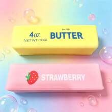 2pcs (Yellow + Pink) | Long Erasers With Slow Rebound Effect. Perfect As Party Favors, Award Gifts, Gift Bag Fillers And Classroom Rewards - Multicolor - View 6