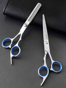1pc Professional Hair Cutting Scissors, Trimming Shears, Thinning Scissors, Hair Salon Scissors, Suitable For Men, Women And Pets, Hairdressing Tool - Multicolor - View 4
