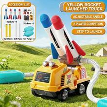 Rocket Launcher Toy, Foam Rocket Launch Game, Pneumatic Rocket Car Toy, Interactive 2-Player Outdoor/Indoor Game, STEM Learning Activity, Parent-Child Interaction Toy, Fun Party Game, Birthday Gift For Boys And Girls - Multicolor - View 8