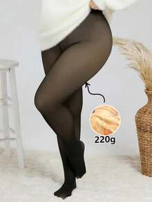 1pc Women's 220g Mid-Waist Sheer Elastic Soft Tights, Suitable For Daily Wear, Dance And Photography - Multicolor - View 2