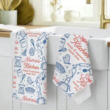/4/6/8/10/12Pcs  Kitchen Towels With/Text  Soft Absorbent Microfiber Suitable For Cleaning, Decorative Tea Towels Suitable For Housewarming Gifts, Birthday Presents, Family Gifts, Hand Washable For Mom, Neighbors, Home Cooks - Multicolor - View 6